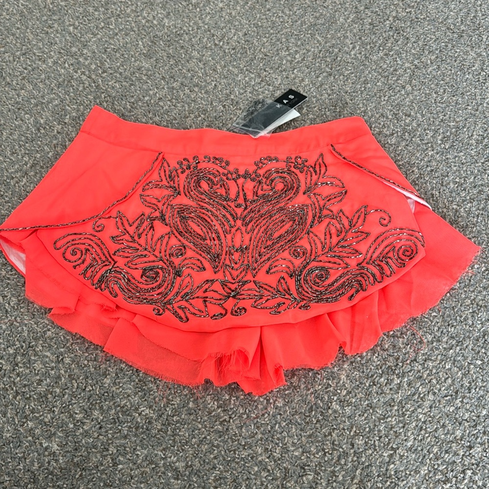 Brand new designer neon cowgirl style mini skirt